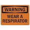 Signmission OSHA Warning Decal, Wear A Respirator, 14in X 10in Decal, 14" W, 10" H, Landscape OS-WS-D-1014-L-19729 - alternate 1
